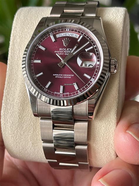 cherry red rolex price|Rolex cherry red dial 36.